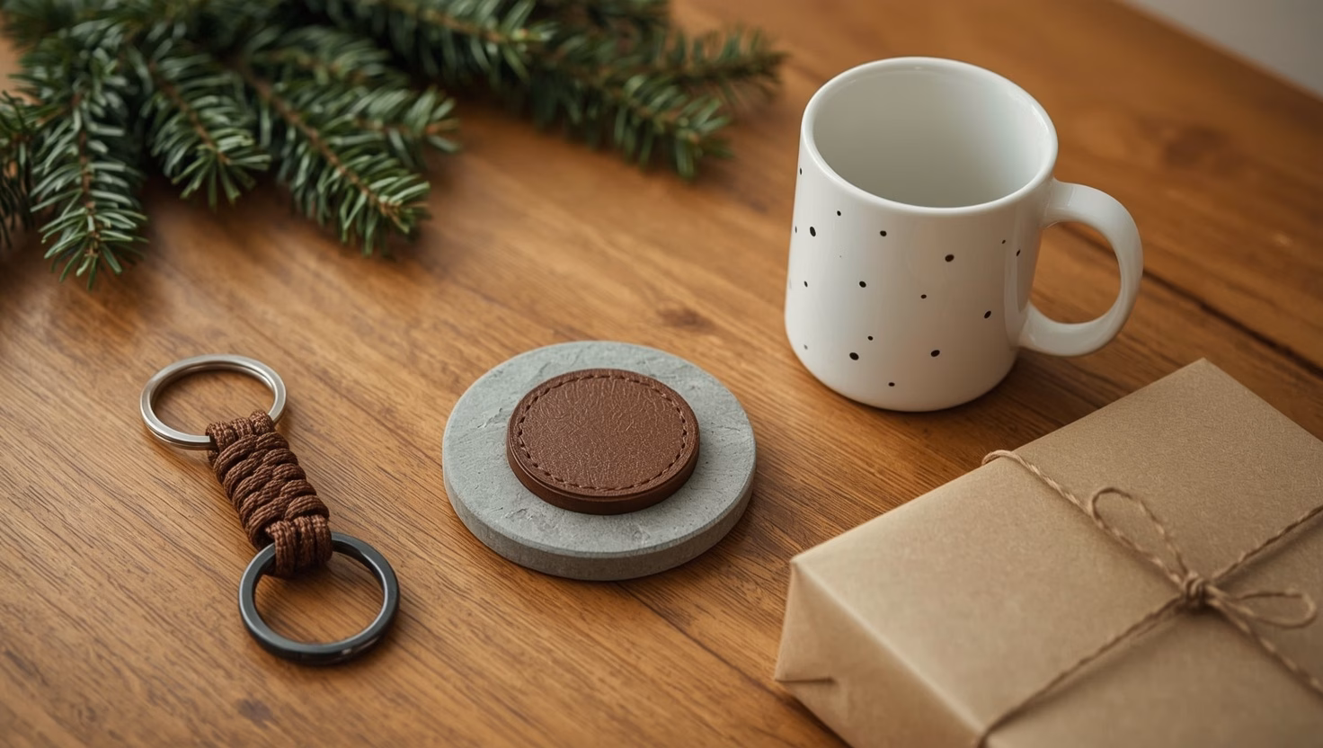Geschenke für Papa basteln: 10 Ideen für Weihnachten und Geburtstag 14 Selbst gebastelte Geschenke für Papa: Paracord-Schlüsselanhänger, Beton-Untersetzer, bemalte Tasse und Päckchen in Kraftpapier